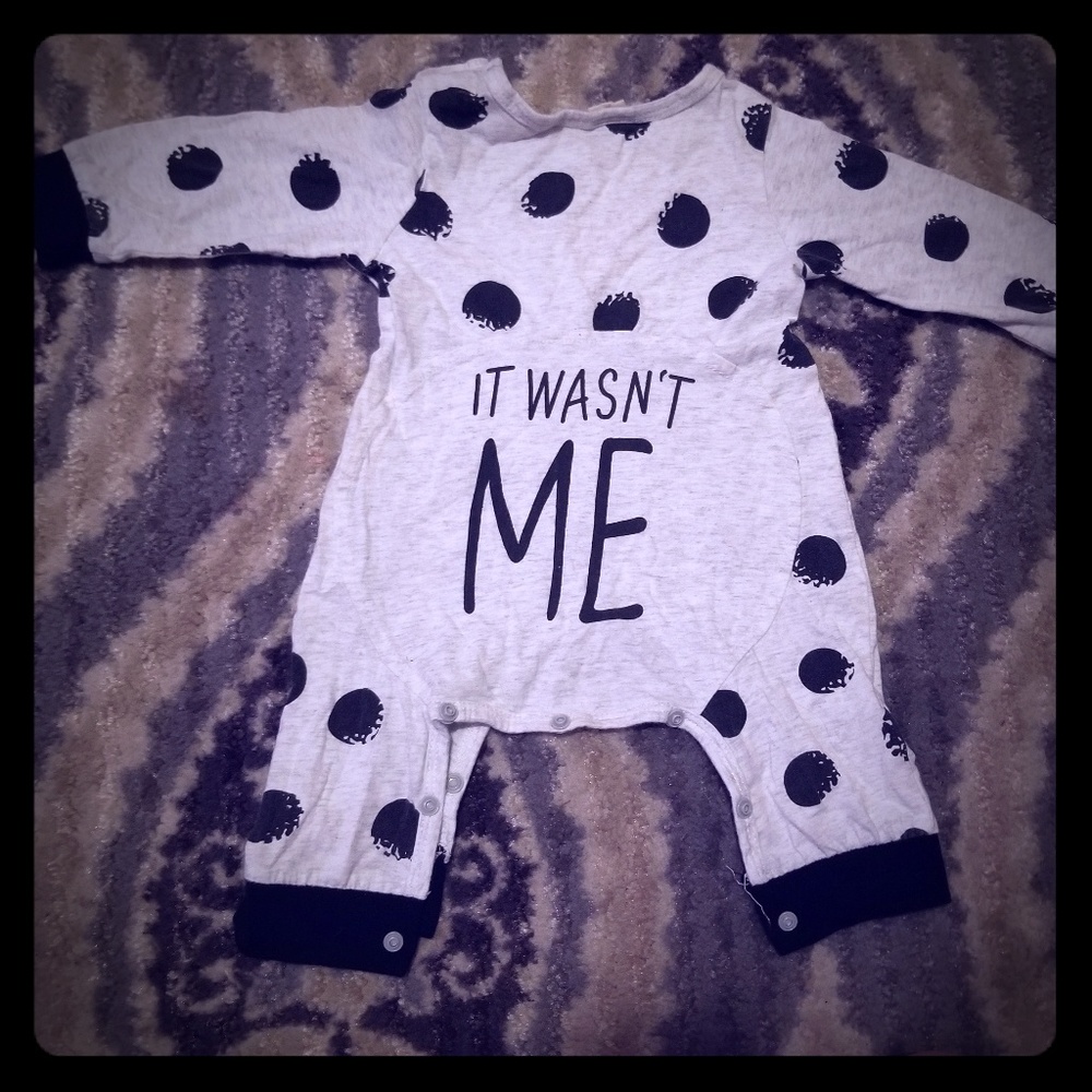 Polka Dot It Wasn't Me Romper